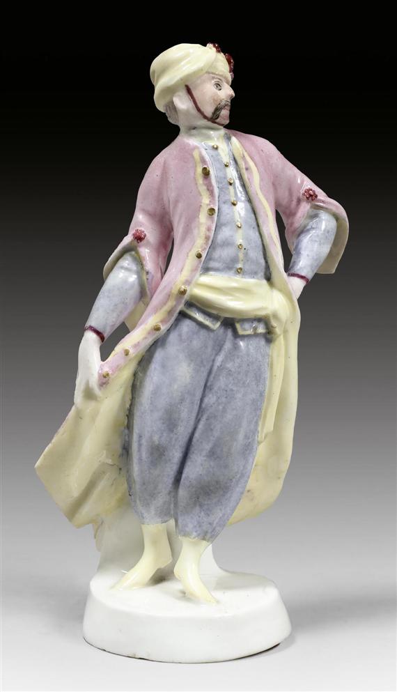 Appraisal: RARE FIGURE OF AN ORIENTAL WITH MASK ZURICH CIRCA -