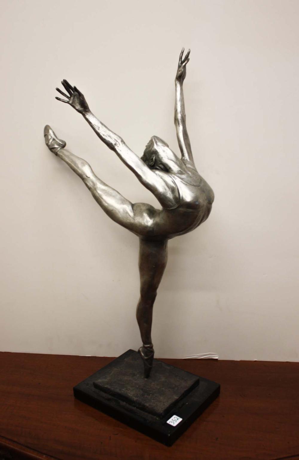 Appraisal: REBECCA GHIGLIERI CLARK Oregon st century metal sculpture ballet dancer