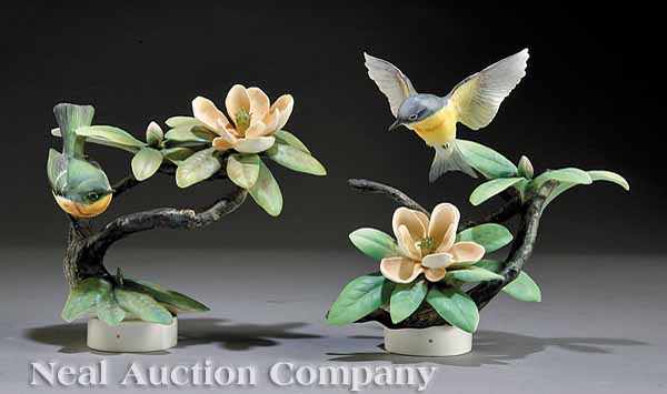 Appraisal: A Pair of Dorothy Doughty Birds c Parula Warbler Parula