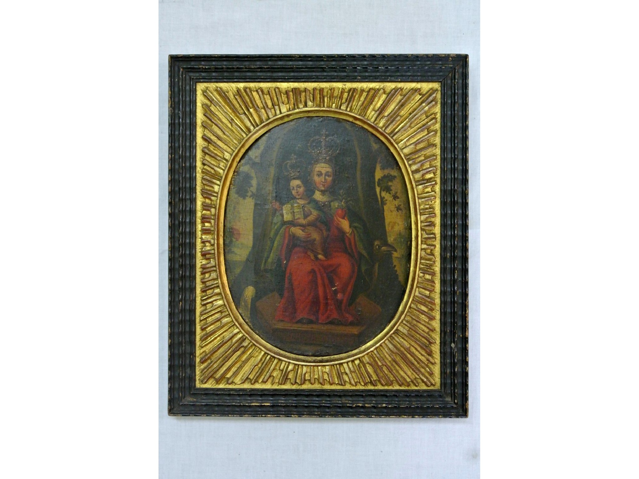 Appraisal: A th th century Spanish Colonial School devotional oil painting