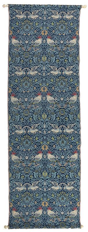 Appraisal: William Morris Reproduction Woven Bird Panel th century wool panel