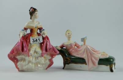 Appraisal: Royal Doulton lady figures Southern Belle HN and Repose HN