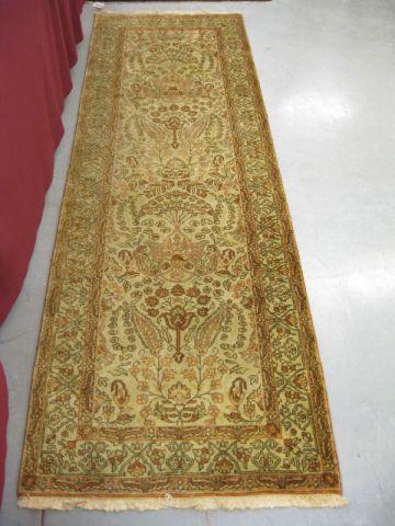 Appraisal: Tabriz Persian Handmade Runner elegant floral on light tan field