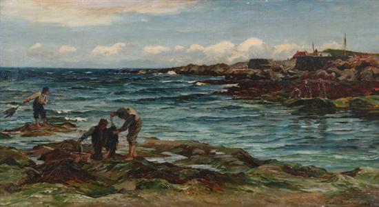 Appraisal: COLIN HUNTER Scottish - CRAB FISHERS signed and dated lower