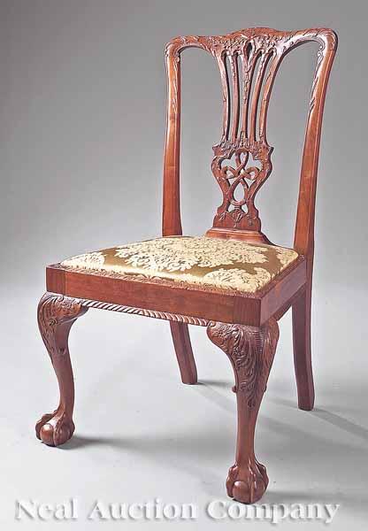 Appraisal: A George III-Style Mahogany Side Chair th c having an