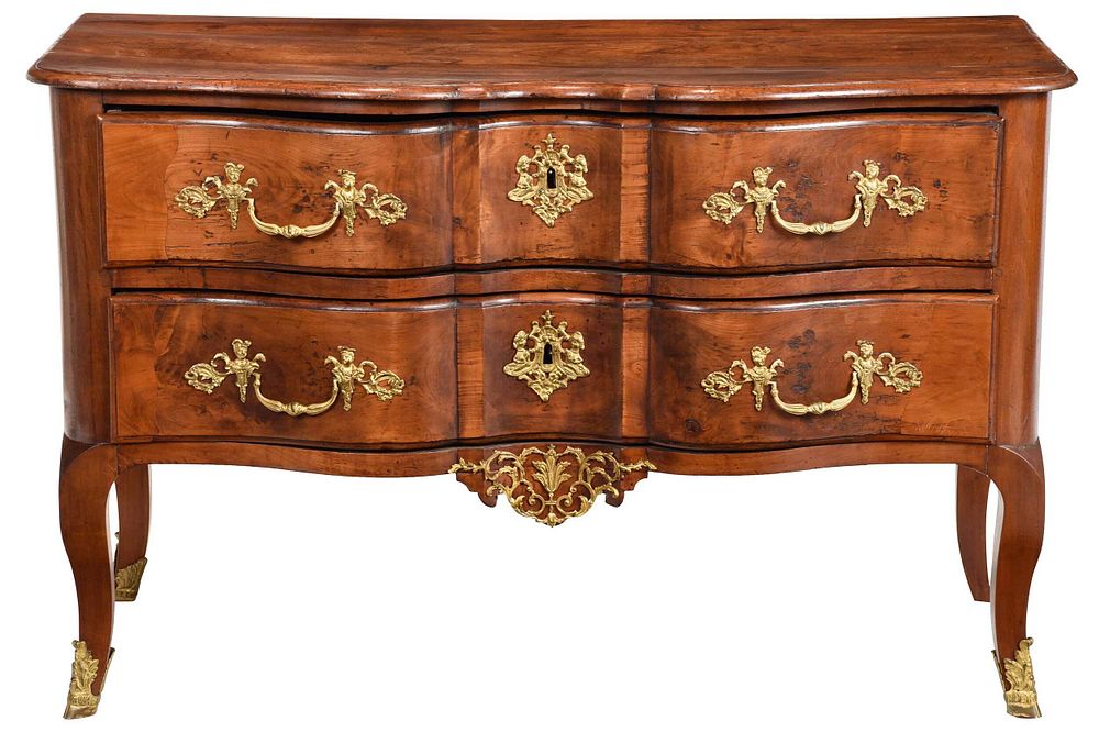 Appraisal: Louis XV Fruitwood Bronze Mounted Commode French attributed to Hache