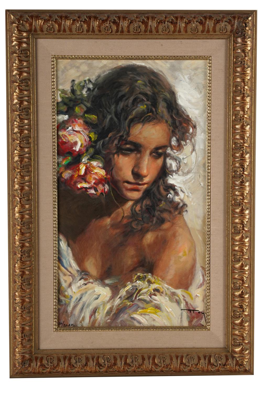 Appraisal: JOSE ROYO B SERENA serigraph on board signed lower right