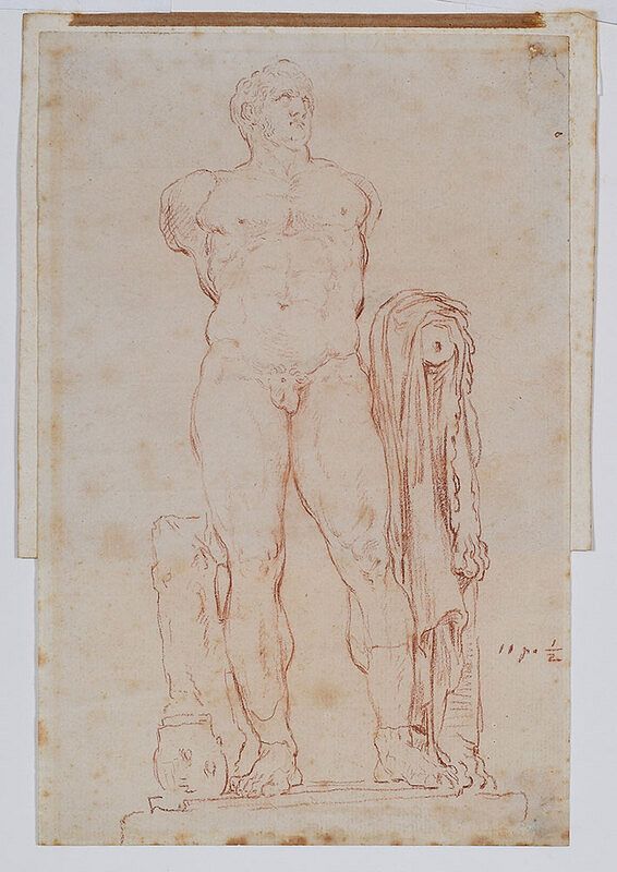 Appraisal: French School Old Master Drawing th century or possibly earlier