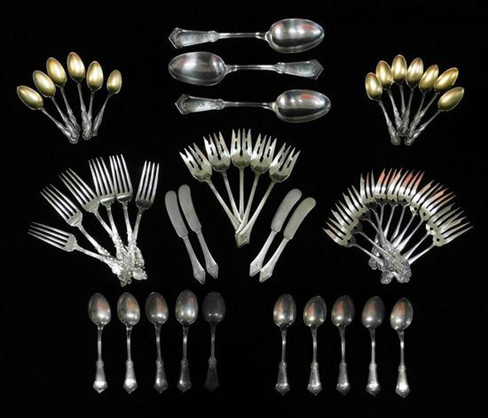 Appraisal: SILVER Fifty-two pieces of sterling flatware by Gorham R Wallace