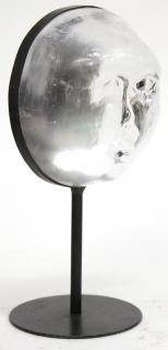 Appraisal: Molded Glass Man in the Moon Tabletop Sculpture Mid-Century the