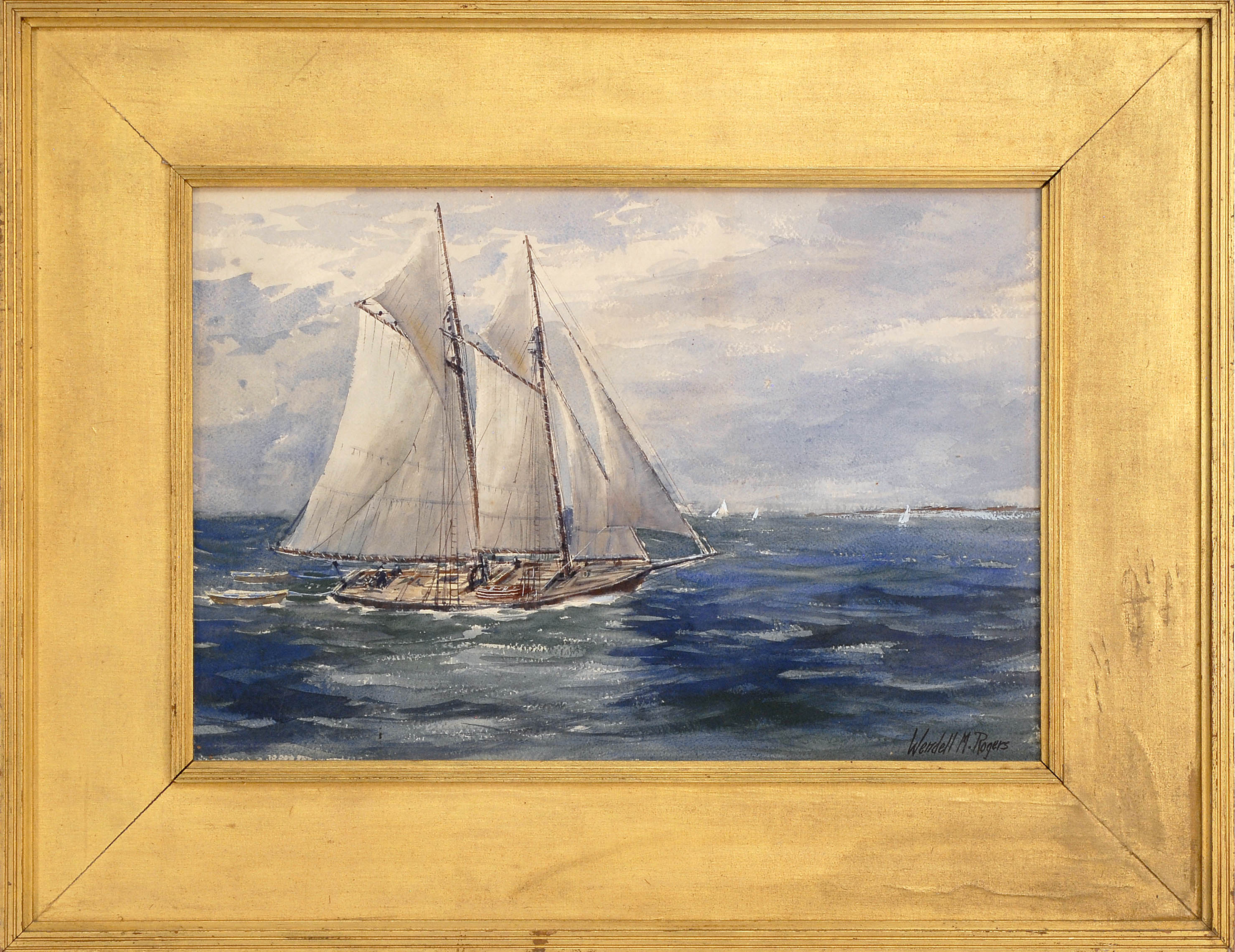 Appraisal: WENDELL ROGERSCape Cod - Ship at sea Signed lower right