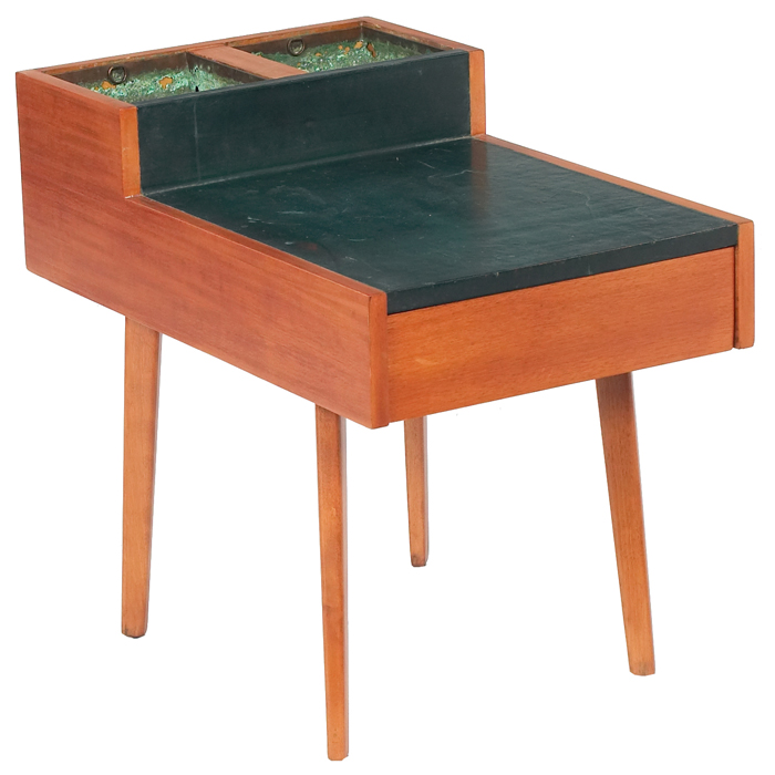 Appraisal: George Nelson planter table by Herman Miller birch cabinet with