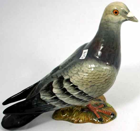 Appraisal: Beswick Grey Pigeon early painted example with ring on leg