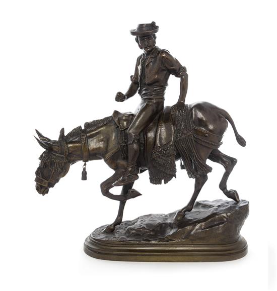 Appraisal: Sale Lot After Isidore Jules Bonheur French - Muletier bronze