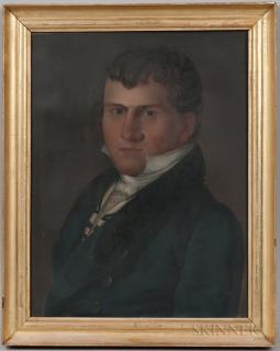 Appraisal: American School Early th Century Portrait of a Sea Captain