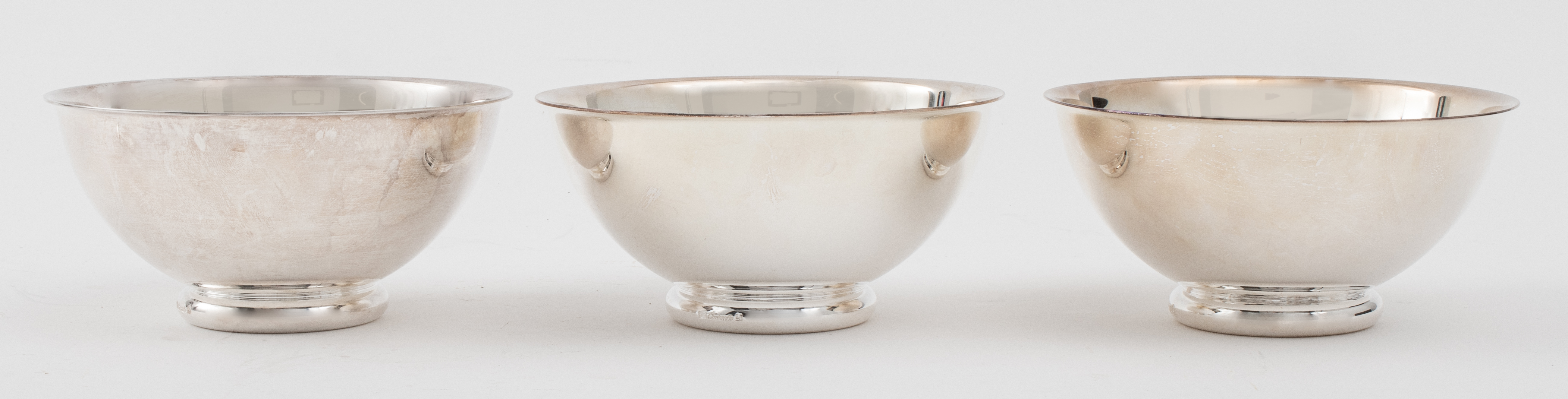 Appraisal: ANDREE PUTMAN FOR CHRISTOFLE VERTIGO BOWLS Three Andree Putman for