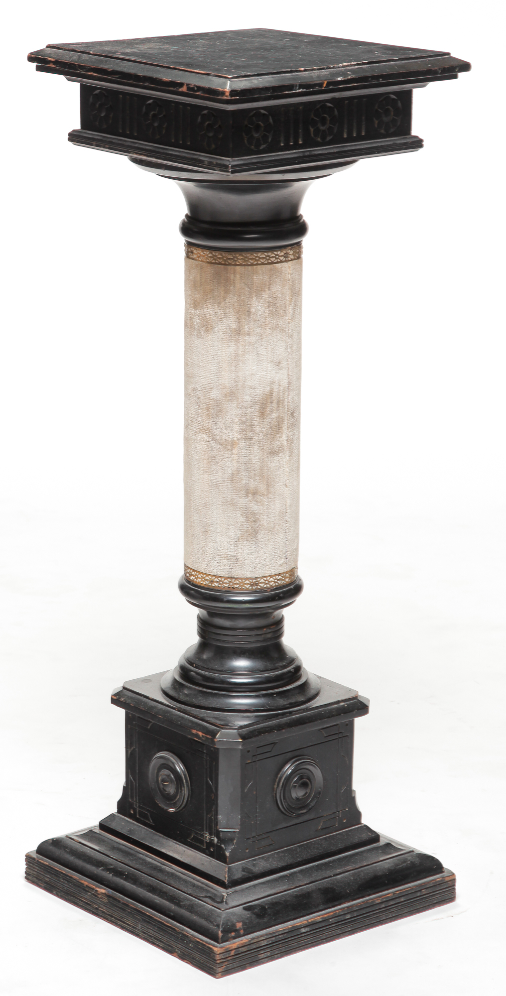 Appraisal: EUROPEAN PEDESTAL Early th century Onyx and marble with cast