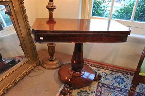 Appraisal: A WILLIAM IV MAHOGANY CARD TABLE