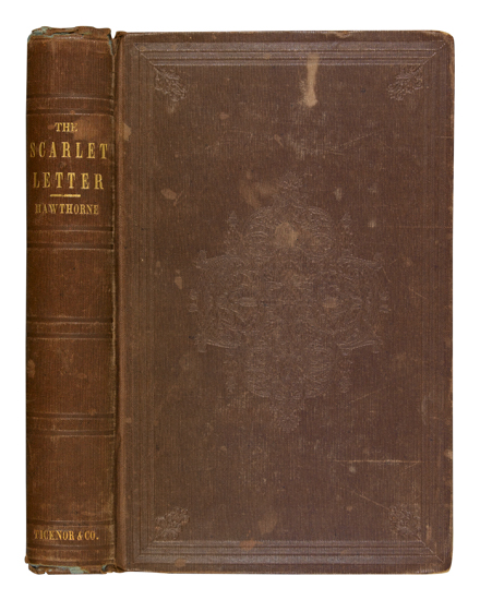 Appraisal: HAWTHORNE NATHANIEL The Scarlet Letter vo publisher's brown cloth stamped