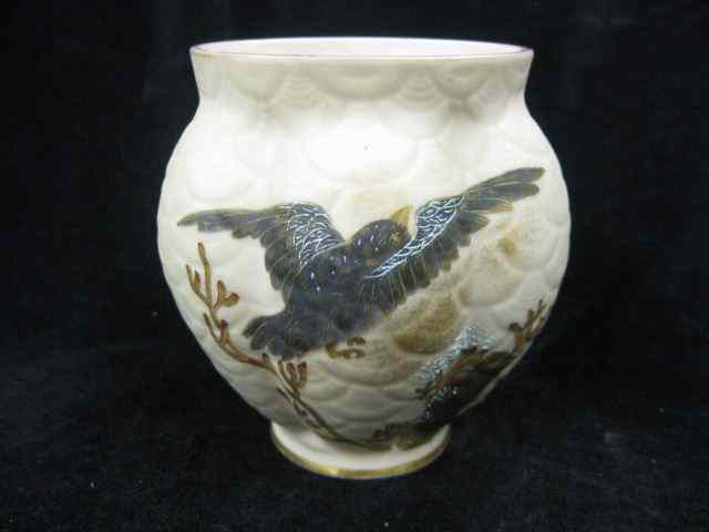 Appraisal: Early Royal Worcester Type Vase bird foliage decor '' excellent