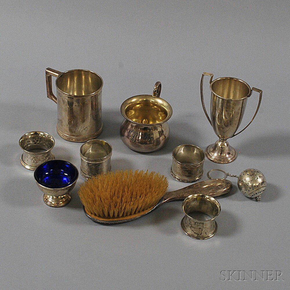 Appraisal: Ten Sterling Silver Mostly Tableware Items a Gorham mug an