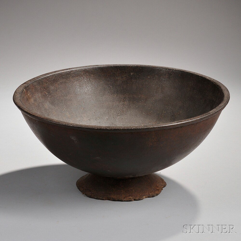 Appraisal: Cast Iron Footed Bowl America late th early th century