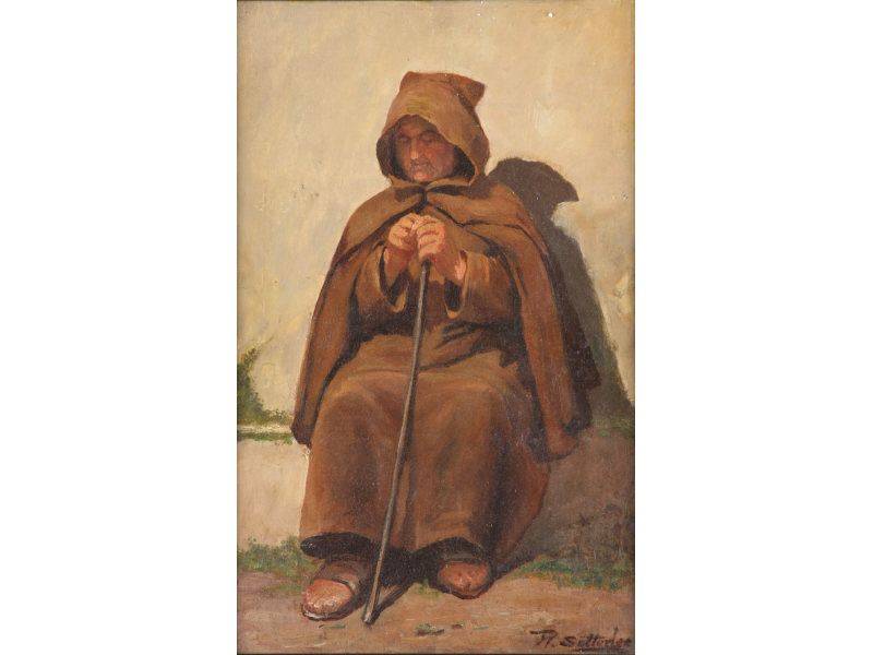 Appraisal: Walter Satterlee NY - The Monk oil on board signed