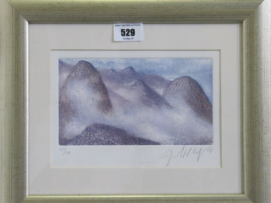 Appraisal: ANTONIO ARTEAGA JEREZ Etching in colours 'La Gomera' signed and