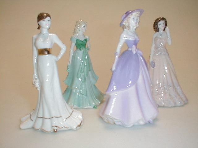 Appraisal: Four Coalport debutant figures titled Violet Jane Tiffany and Miranda