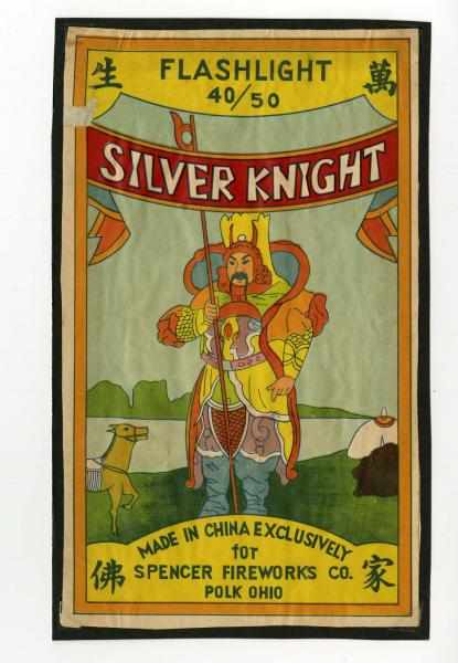 Appraisal: Silver Knight Brick Label Class Spencer Fireworks in Polk OH