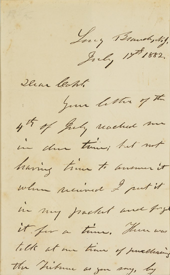 Appraisal: GRANT ULYSSES S Autograph Letter Signed U S Grant to