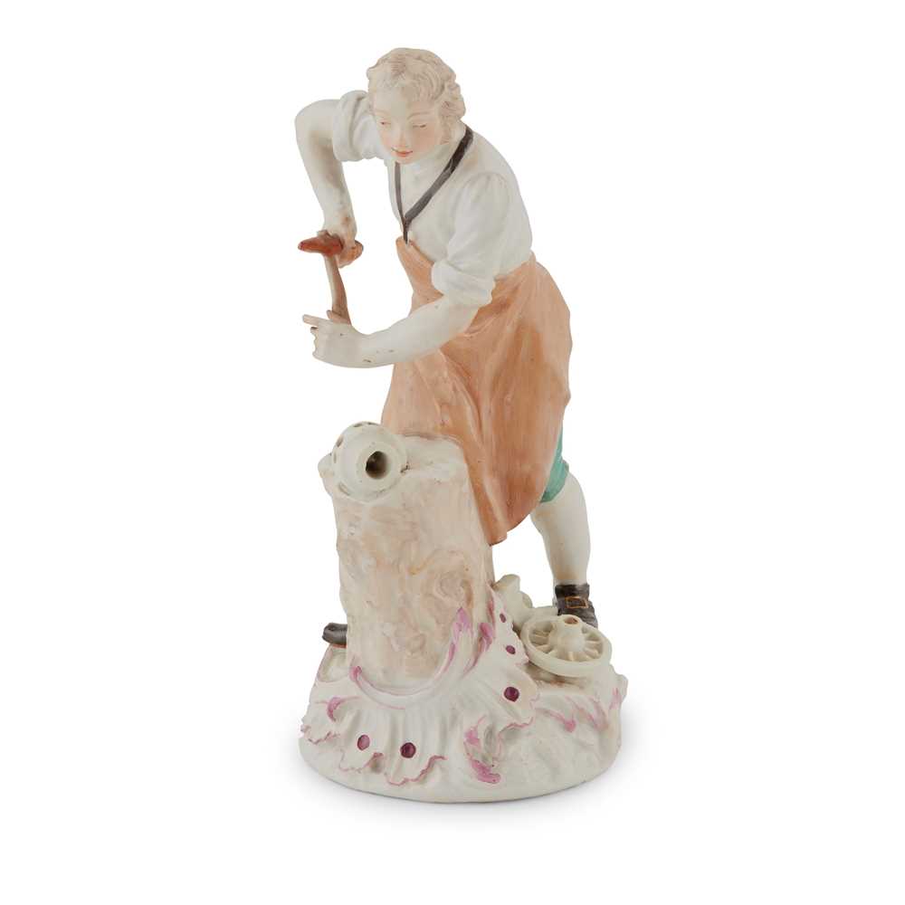 Appraisal: MEISSEN FIGURE OF A WHEELWRIGHT MID TH CENTURY from the