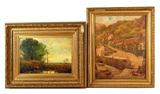 Appraisal: Walter Whyte Holdich British - framed oil on canvas along