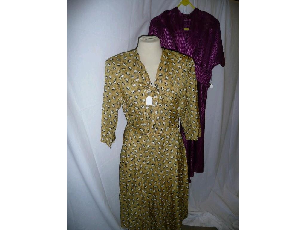 Appraisal: A 's bust dress jacket in yellow with a black