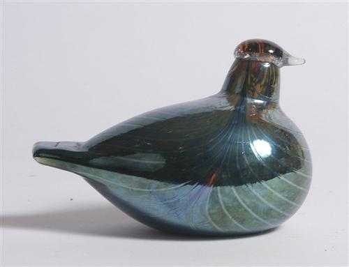 Appraisal: TOIKKA OIVA BIRD Finland circa for Nuutajarvi Iittala Glass L