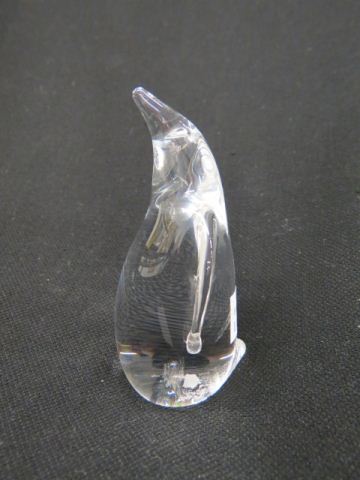 Appraisal: Steuben Crystal Figurine of a Penquin tall signed excellent