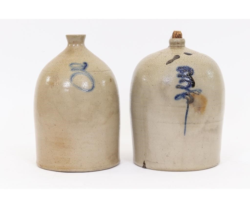 Appraisal: Two -gallon stoneware jugs unsigned late th c h x