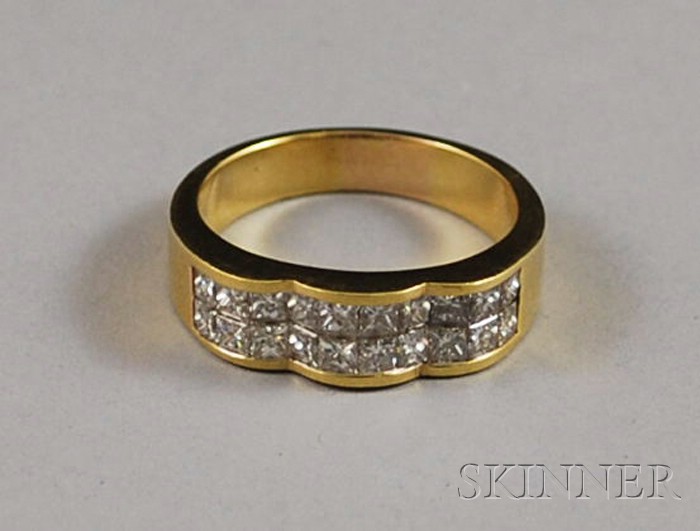 Appraisal: kt Gold and Diamond Band total wt approx cts size