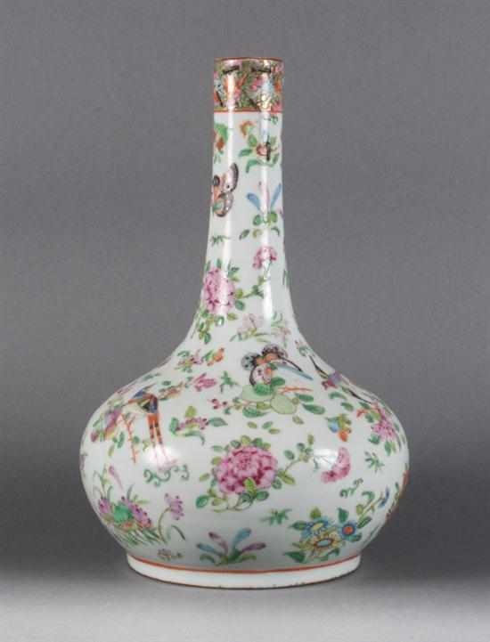 Appraisal: Chinese Export Famille Rose porcelain water bottle circa bird and