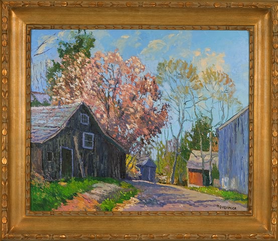 Appraisal: The Magnolia Tree oil on board x SLR R Overpeck