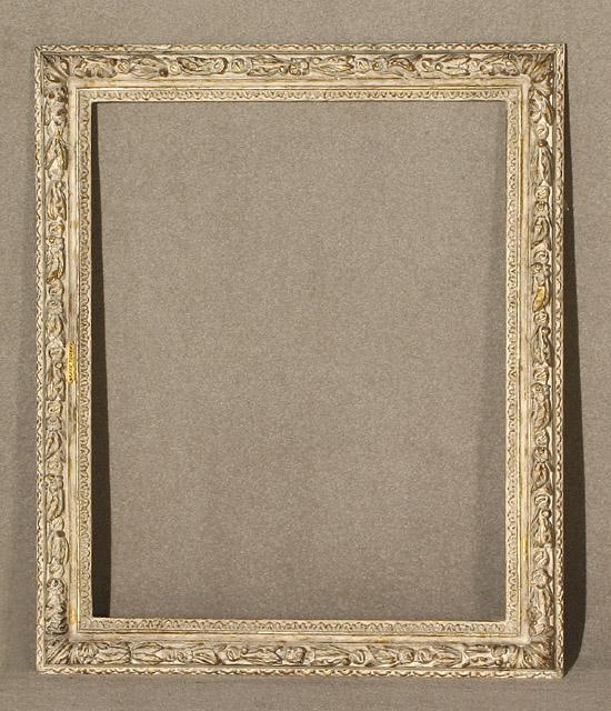 Appraisal: Baroque Style White-Washed Gilt Composition Wood Frame th Century Sight