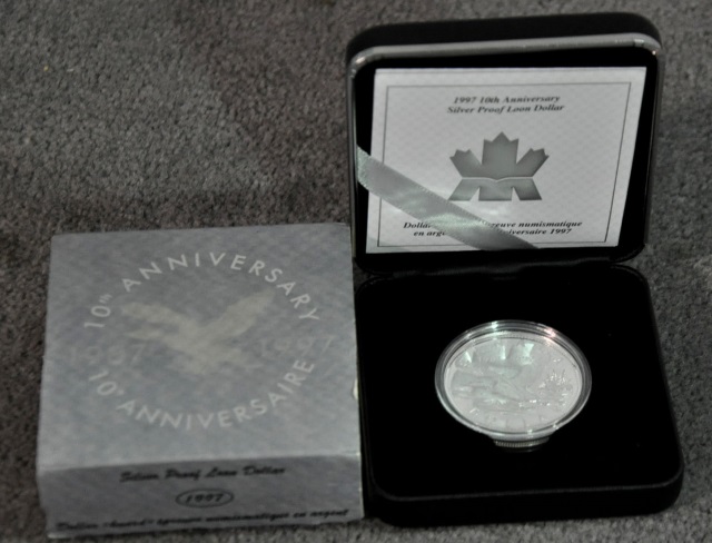 Appraisal: Very Scarce Commem Canadian Proof Silver Dollar th anniversary Loon