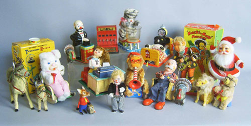 Appraisal: Seven battery operated toys mid th c to include Rockin'