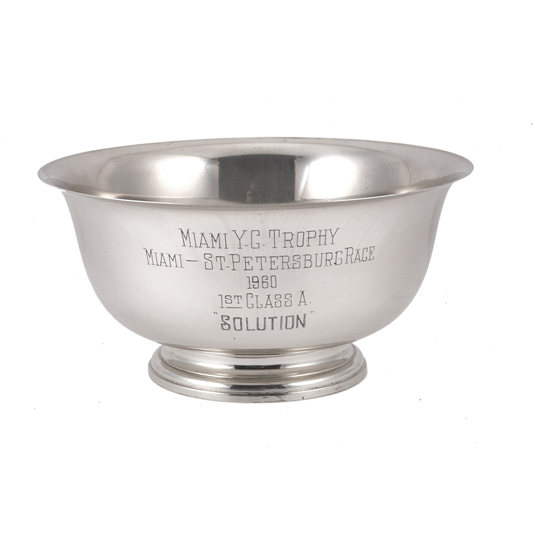 Appraisal: Group of Five Sterling Silver Trophy Bowls Engraved for presentation