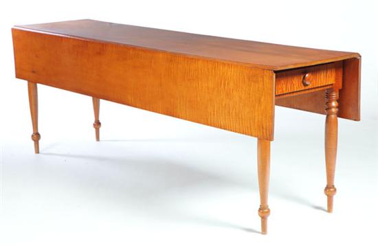 Appraisal: SHERATON-STYLE HARVEST TABLE American signed ''Howard Cochran June '' curly