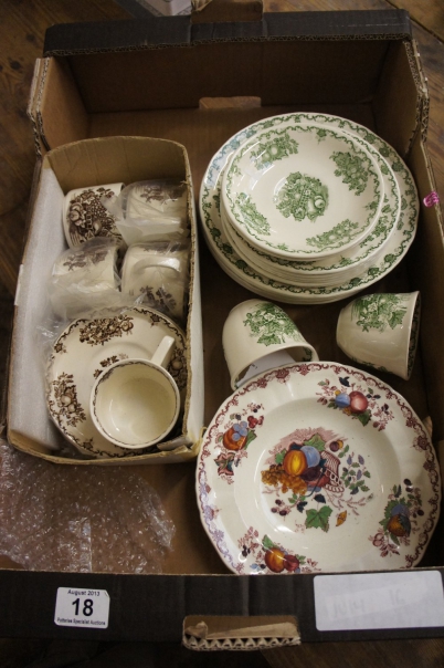 Appraisal: Tray lot to include Masons Fruit Basket Part Dinner Set