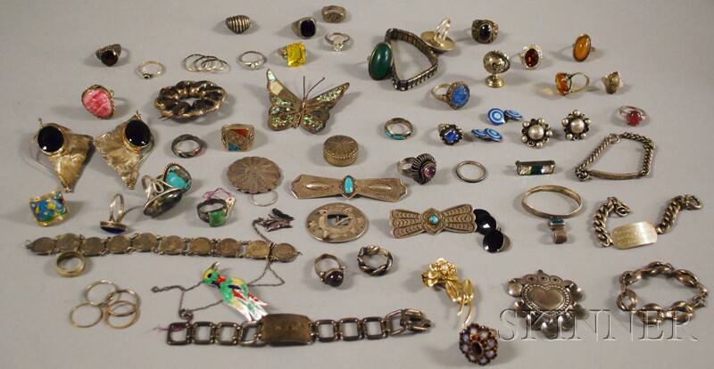 Appraisal: Lot of Sterling Silver and Silver Jewelry including some with