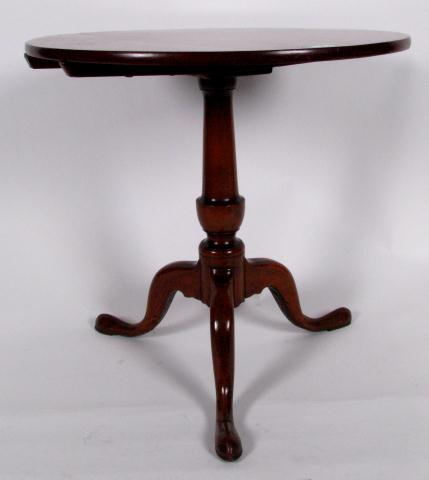 Appraisal: Antique cherry tea table solid cherry top and base American