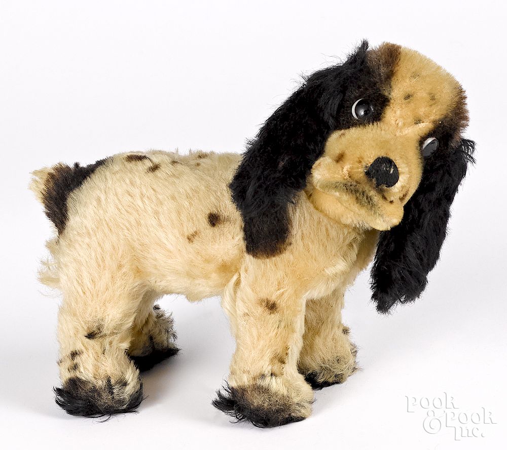 Appraisal: Steiff spaniel mohair dog Steiff spaniel mohair dog ca 's