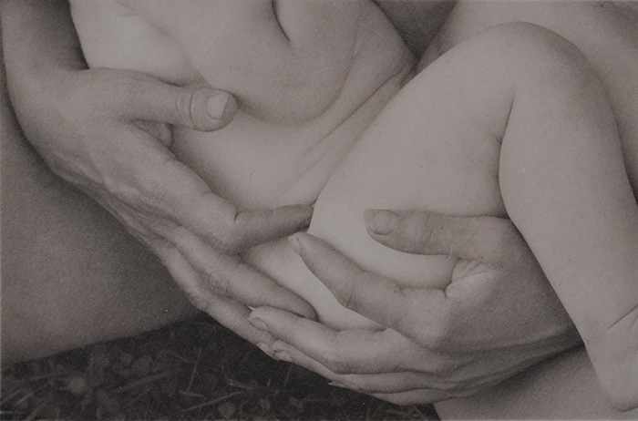 Appraisal: JED DEVINE b BABY IN ARMS Platinum palladium print x